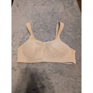 Brooks Moving Comfort Sports Bra 34B Luna High Impact Wireless Beige 350032
